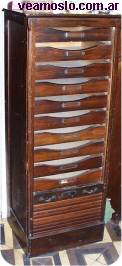 mueble fichero de madera